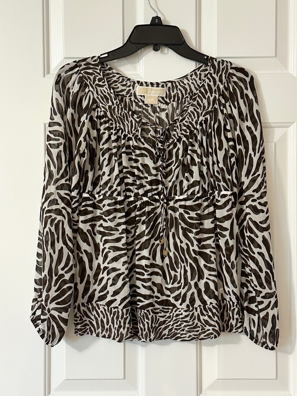 MICHAEL Michael Kors sheer Animal-Print Top